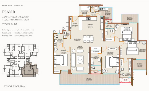 5 BHK Floor Plan
